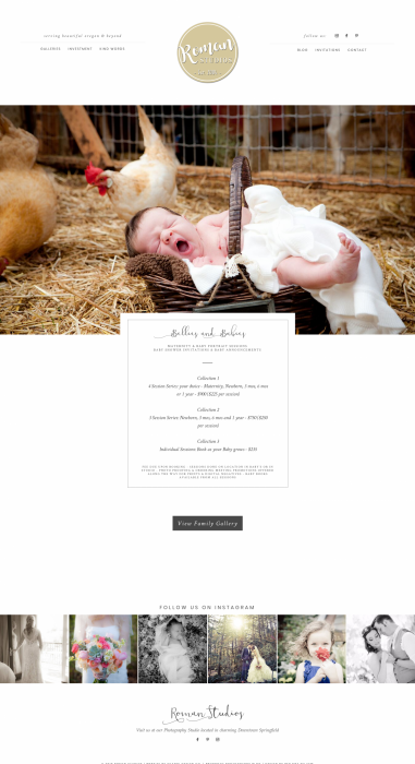 Portfolio: Roman Studios Services Page