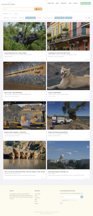 JamboGuides Search Trips