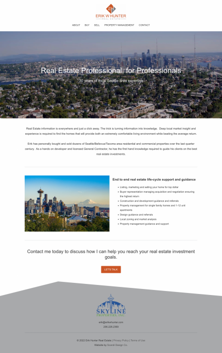Portfolio: Erik Hunter Real Estate Home Page