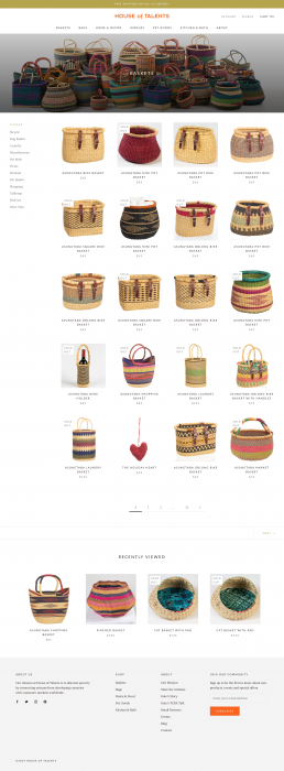 House of Talents Category Page Baskets